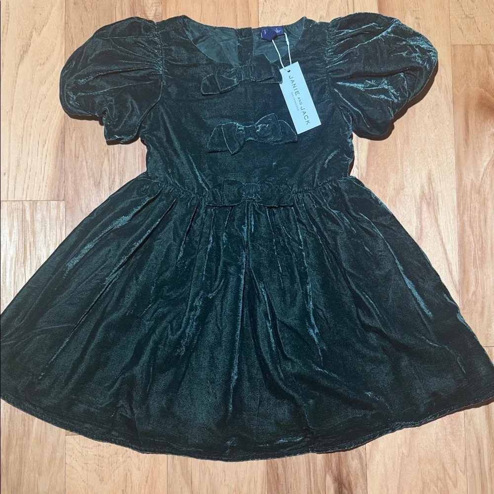 Janie and Jack Bow Velvet Dress